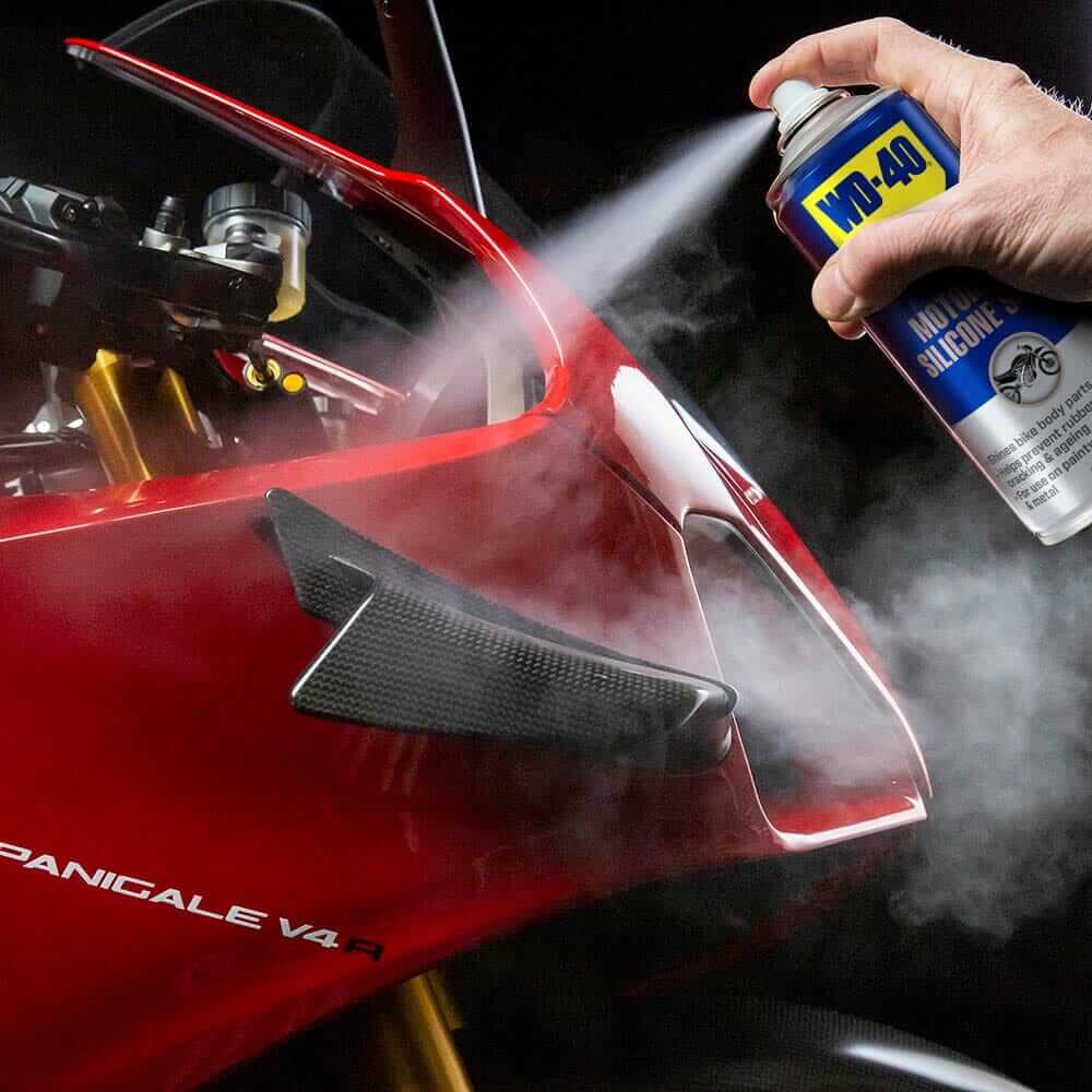 uk wd40 motorbike silicone shine