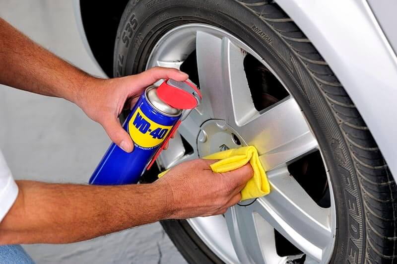 limpeza jantes wd40